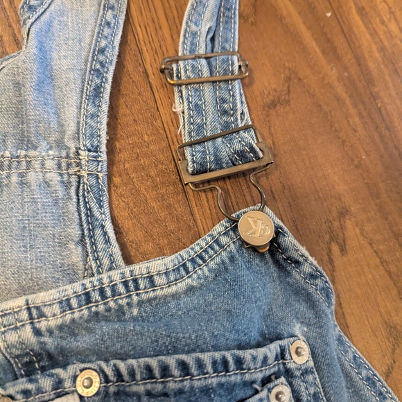 Vintage Calvin Klein Jeans Overalls Women’s Large 31"Inseam Carpenter FLAW Read - Picture 5 of 10